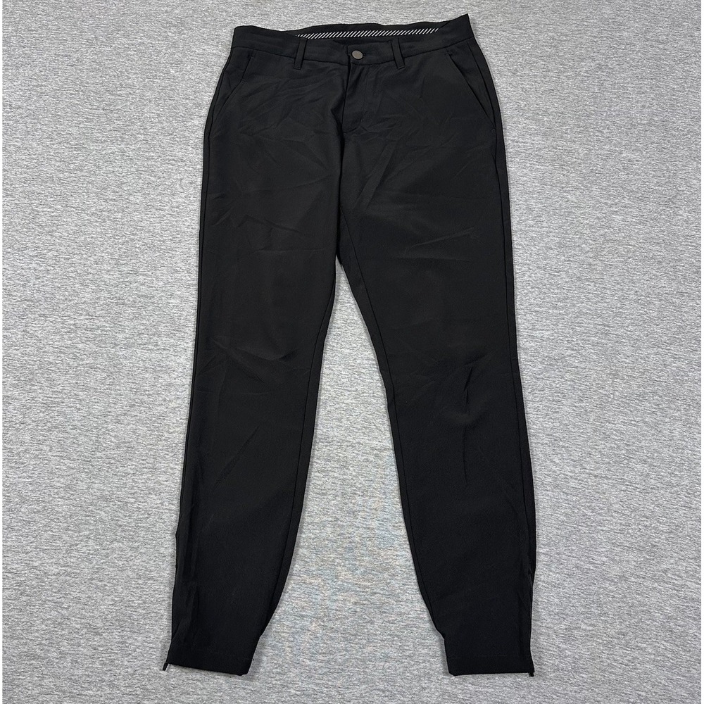 Primo Golf Jogger Pants Men 31 Black Performance Stretch Tapered Ankle Zip